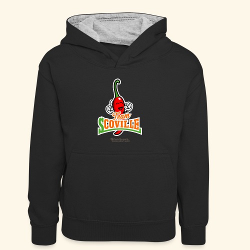 Chili Pepper Team Scoville - Kinder Kontrast-Hoodie
