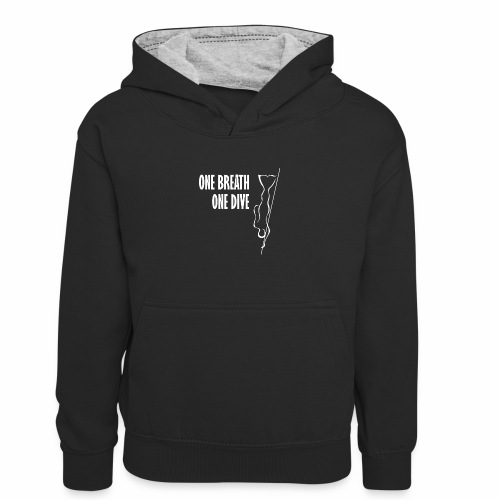 One breath one dive Freediver - Kids’ Contrast Hoodie