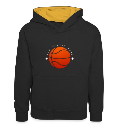 Basketball Boys - Kinder Kontrast-Hoodie
