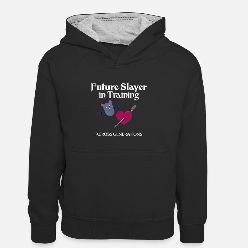 Future Slayer Across Generations - Sweat à capuche contrasté Enfant - noir/gris chiné