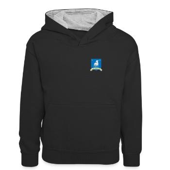 Ted Lasso A.F.C Richmond Kleines Logo - Kinder Kontrast-Hoodie - Schwarz/Grau meliert - Vorne