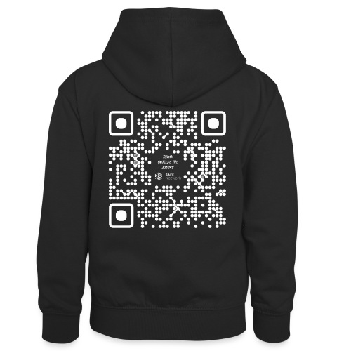 QR The New Internet Should not Be Blockchain Based W - Kids’ Contrast Hoodie