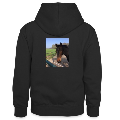 Met bruin paard bedrukt - Teenager contrast-hoodie/kinderen contrast-hoodie