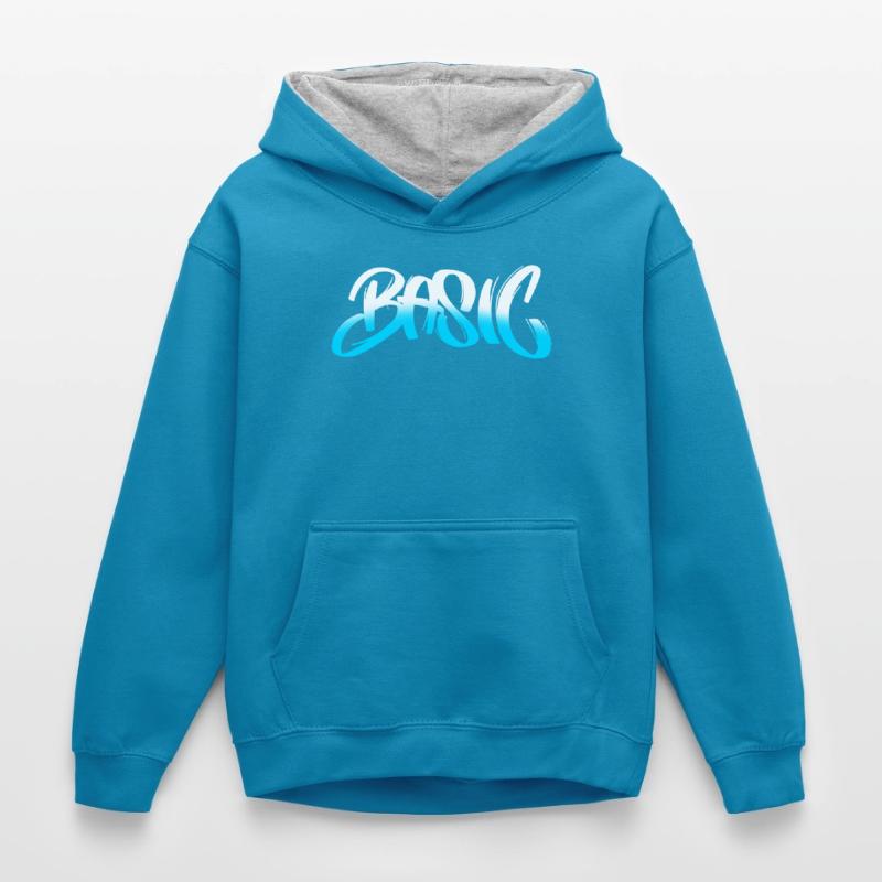 BASIC Graffiti Gradient Kinder Kontrast-Hoodie