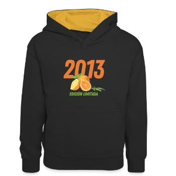 2013 - Edición Limitada - Kinder Kontrast-Hoodie - Schwarz/Gold - Vorne