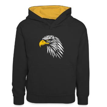 Aigle - Sweat à capuche contrasté Enfant - noir/or - Devant