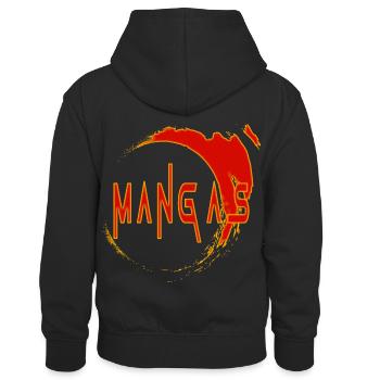 Manga - Kids’ Contrast Hoodie - black/gold - Back