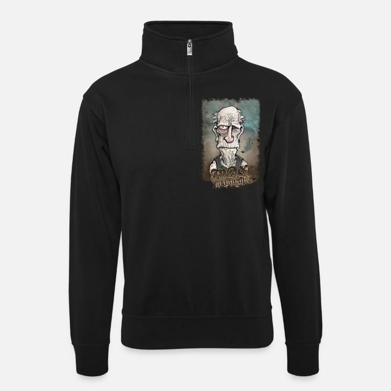 Alt Max Hardkor - Unisex Pullover mit Zip-Kragen - Schwarz