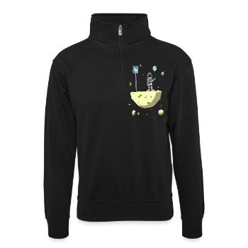 Prochain arrêt: Planète Terre - Sweat col montant zippé unisexe - noir - Devant