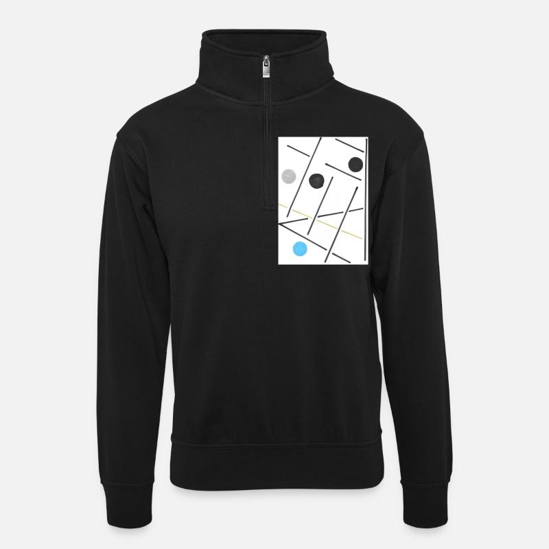 Biasio - Unisex Pullover mit Zip-Kragen - Schwarz