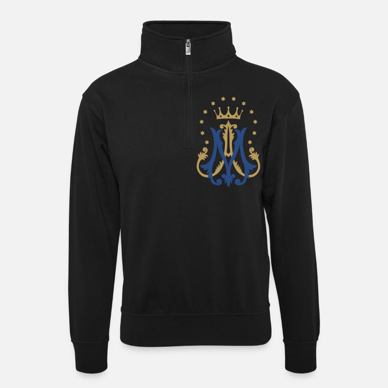 Auspice Maria - Sweat col montant zippé unisexe - noir