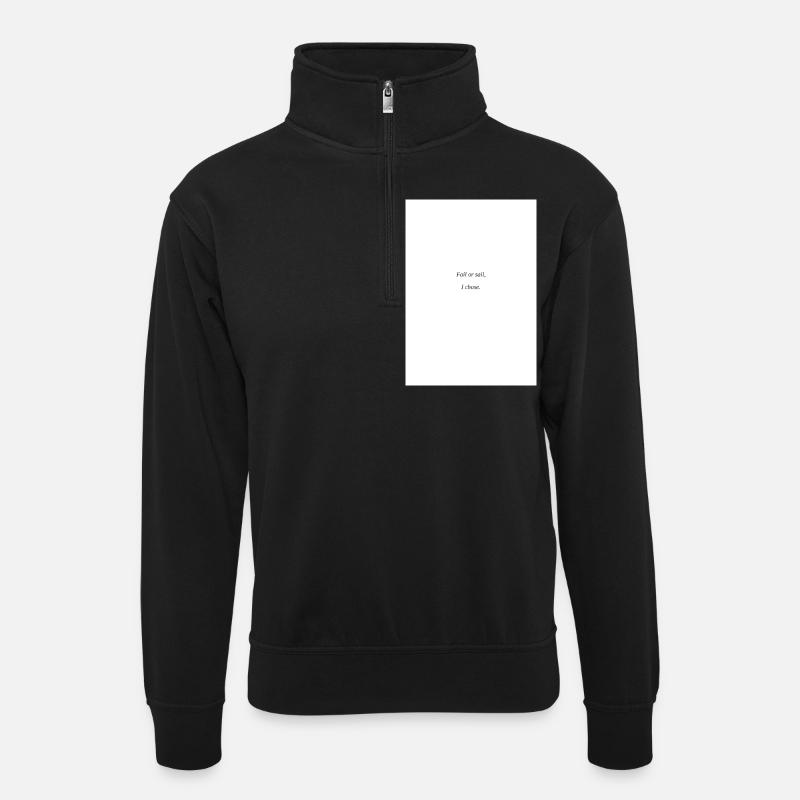 The sailing life - Unisex sweater with zip collar - black