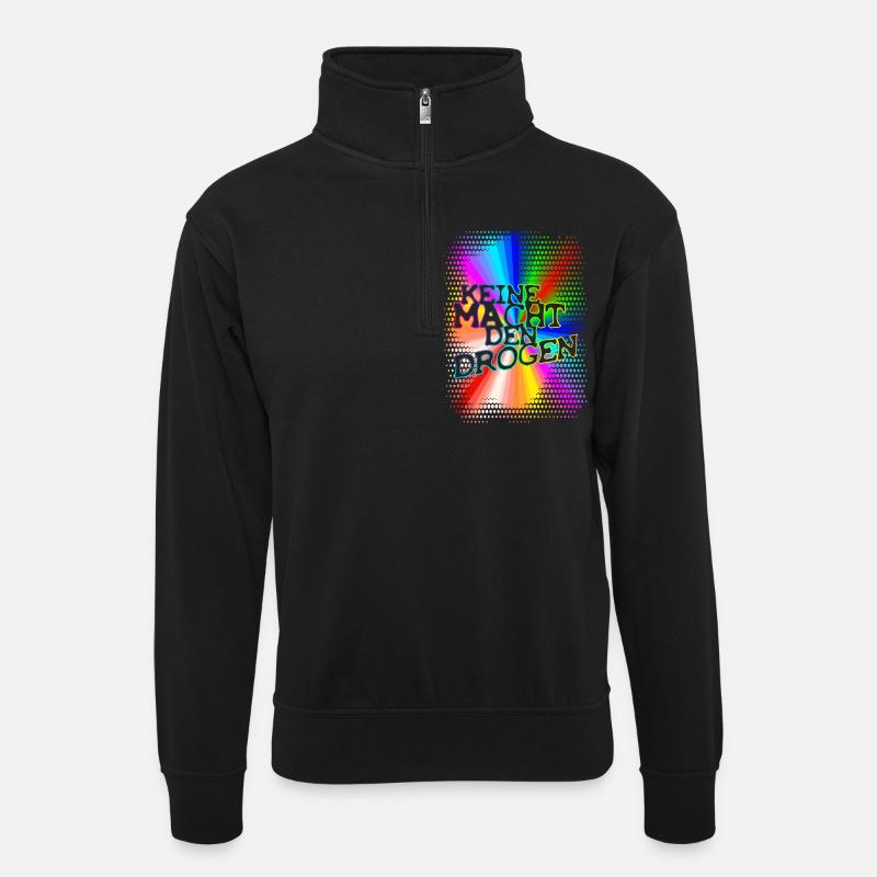 blockedTitle - Unisex Pullover mit Zip-Kragen - Schwarz