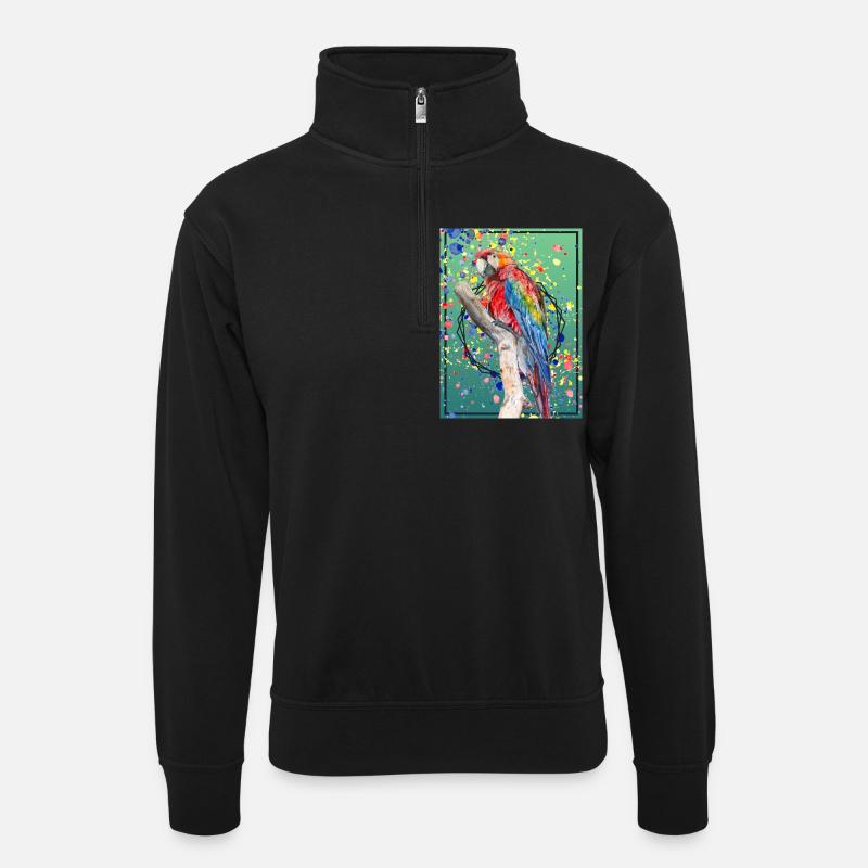 Ara - Unisex Pullover mit Zip-Kragen - Schwarz