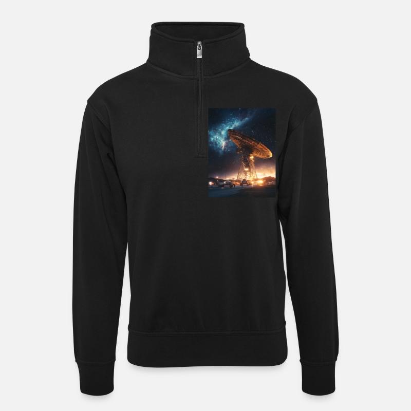 Lost in Space 1 4 - Unisex Pullover mit Zip-Kragen - Schwarz