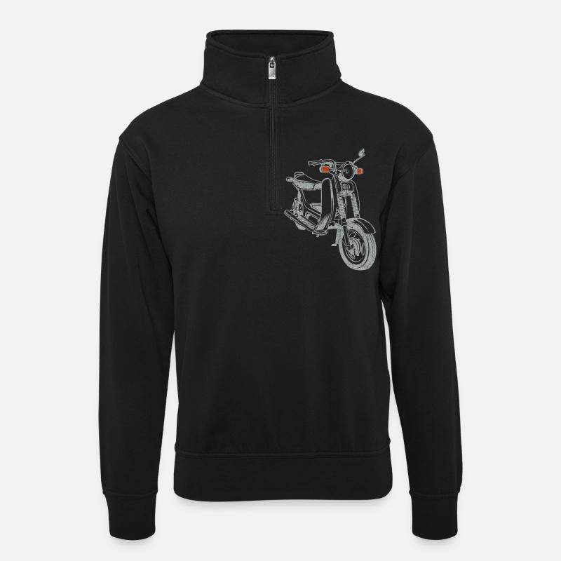Simson SR50 SR80 - Unisex sweater with zip collar - black