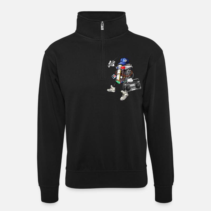 I Am The 80s - Sweat col montant zippé unisexe - noir