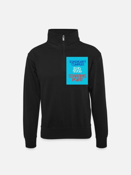 SUPERIORITY COMPLEX - Sweat col montant zippé unisexe - noir