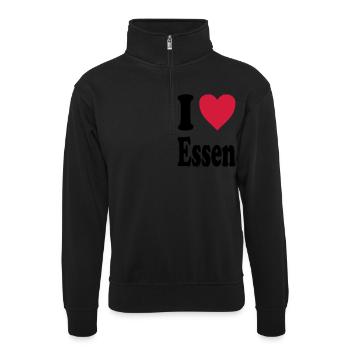 J'adore la nourriture - Sweat col montant zippé unisexe - noir - Devant