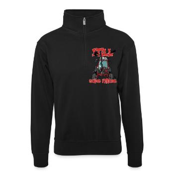 immer noch stark laut IH 685XL - Unisex Pullover mit Zip-Kragen - Schwarz - Vorne