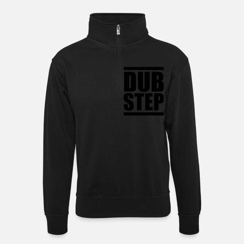 Dubstep - Unisex Pullover mit Zip-Kragen - Schwarz