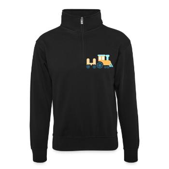Locomotive - Sweat col montant zippé unisexe - noir - Devant