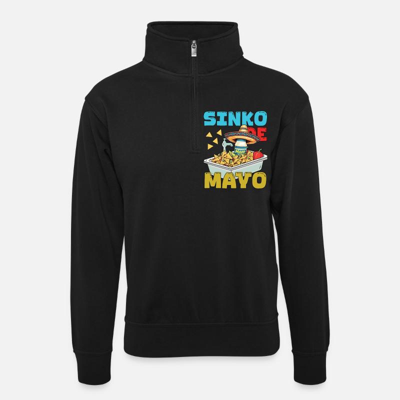 Sinko De Mayo Funny Cinco De Mayo Motif - Sweat col montant zippé unisexe - noir