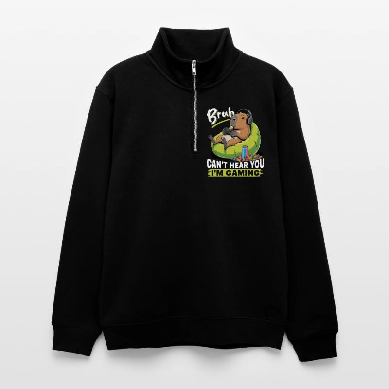 Capybara Gamer Gaming Sweat col montant zippé unisexe