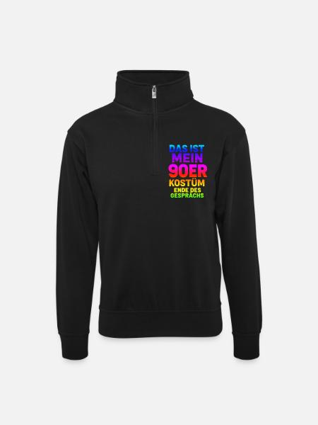 My90s Costume - Unisex sweater with zip collar - black