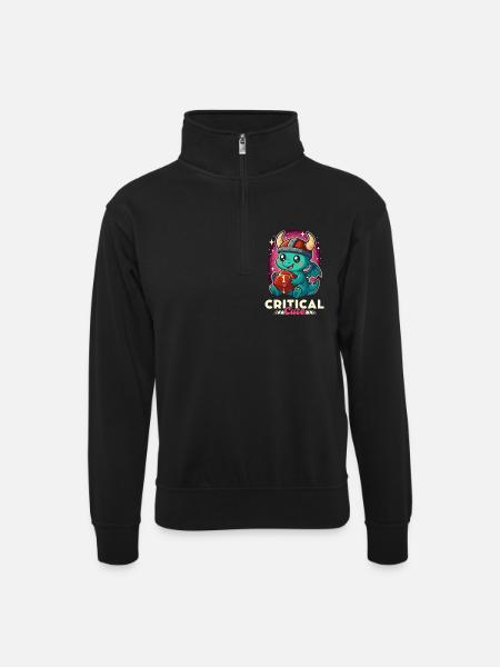 Dragon ds 20 kritisk sød - Unisex-sweatshirt med zipkrave - sort