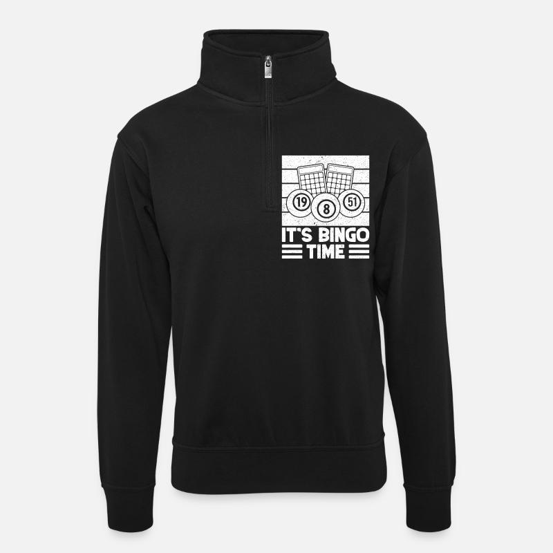 Bingo Player Time Bingo - Unisex sweater with zip collar - black