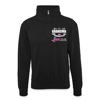 Cette grand-mère a l'amour - Sweat col montant zippé unisexe - noir - Devant