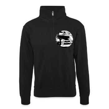 Voiture - Sweat col montant zippé unisexe - noir - Devant