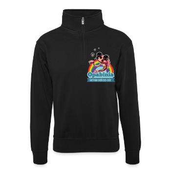 Opabinia - Cutie crustacée cambrienne - Sweat col montant zippé unisexe - noir - Devant