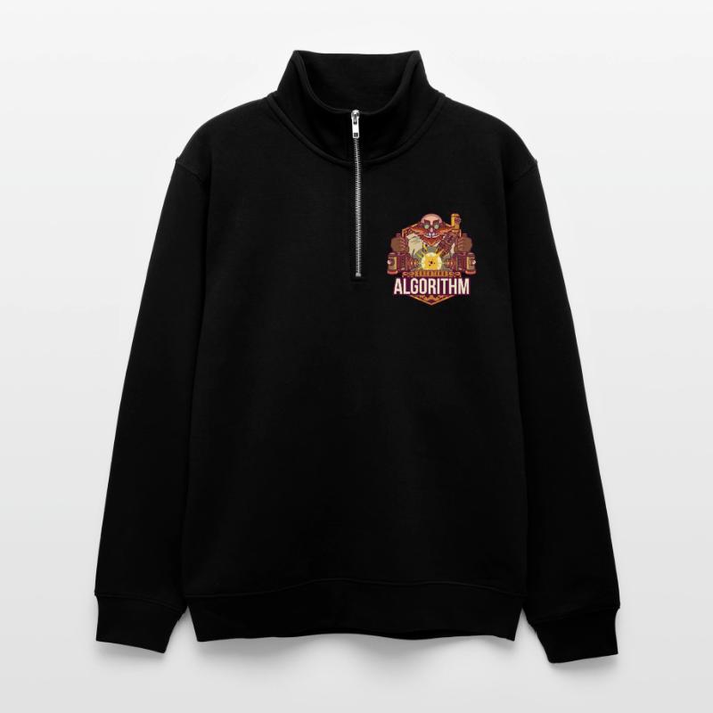 Software algorithm Unisex sweater with zip collar