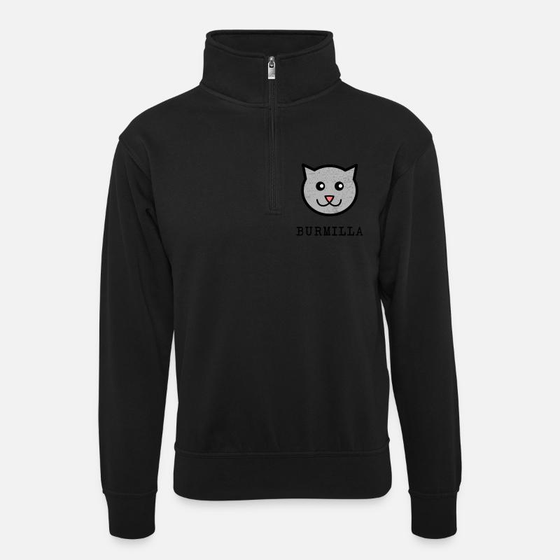 My cat is a Burmilla - Sweat col montant zippé unisexe - noir