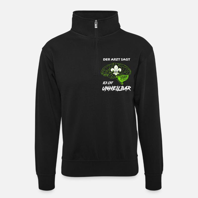 scout - Sweat col montant zippé unisexe - noir