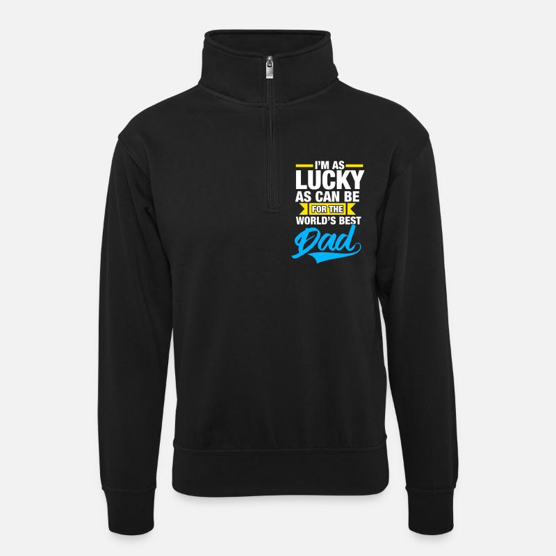 Meilleur papa du monde - Sweat col montant zippé unisexe - noir