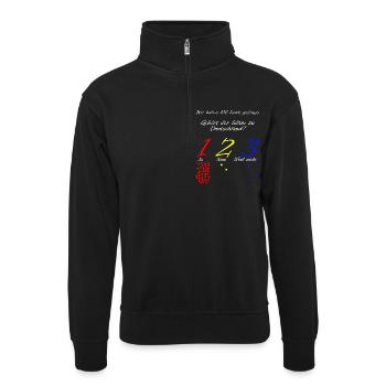 Does Islam become Germany? Pro Islam - Unisex sweater with zip collar - black - Front