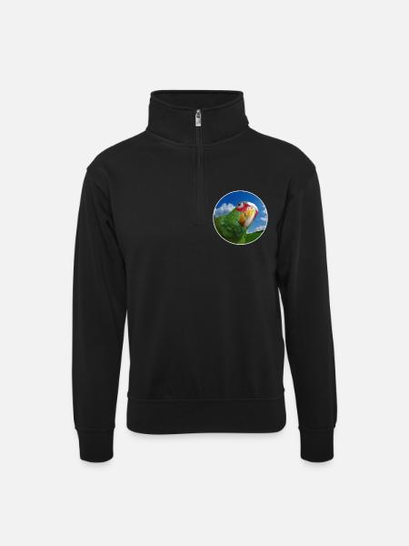 Rieuse Amazon - Sweat col montant zippé unisexe - noir