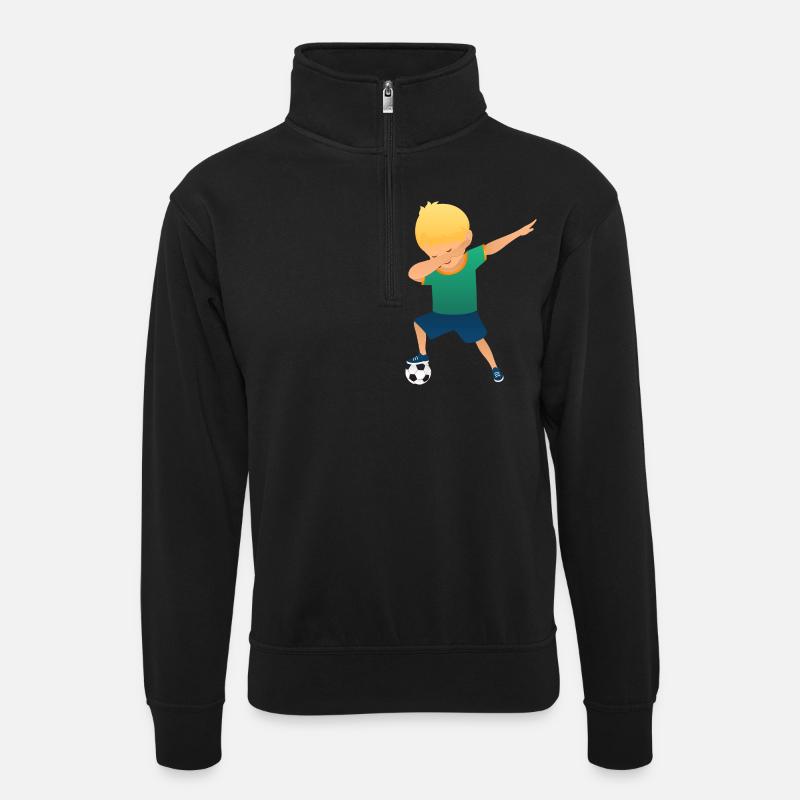 Soccer Boy Dab Dance - Sweat col montant zippé unisexe - noir
