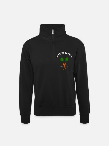 gulerod vokse haven landmand bonders have gartner - Unisex-sweatshirt med zipkrave - sort