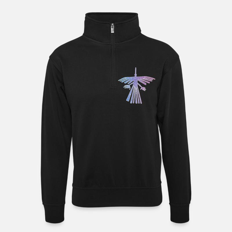Oiseau de Nazca - Sweat col montant zippé unisexe - noir