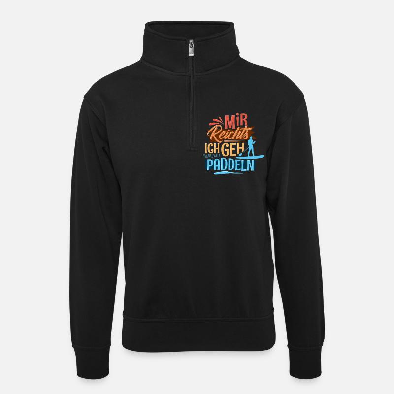 Stand up paddle - Sweat col montant zippé unisexe - noir