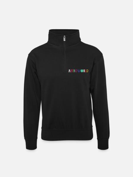 Astroworld Save The Earth Environment - Unisex sweater with zip collar - black