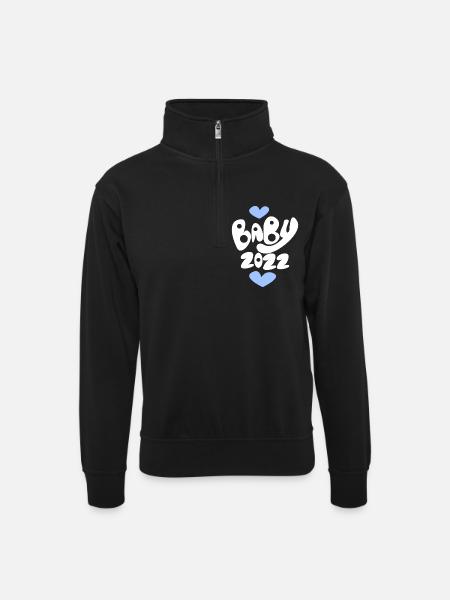 Bébé 2022 - Sweat col montant zippé unisexe - noir