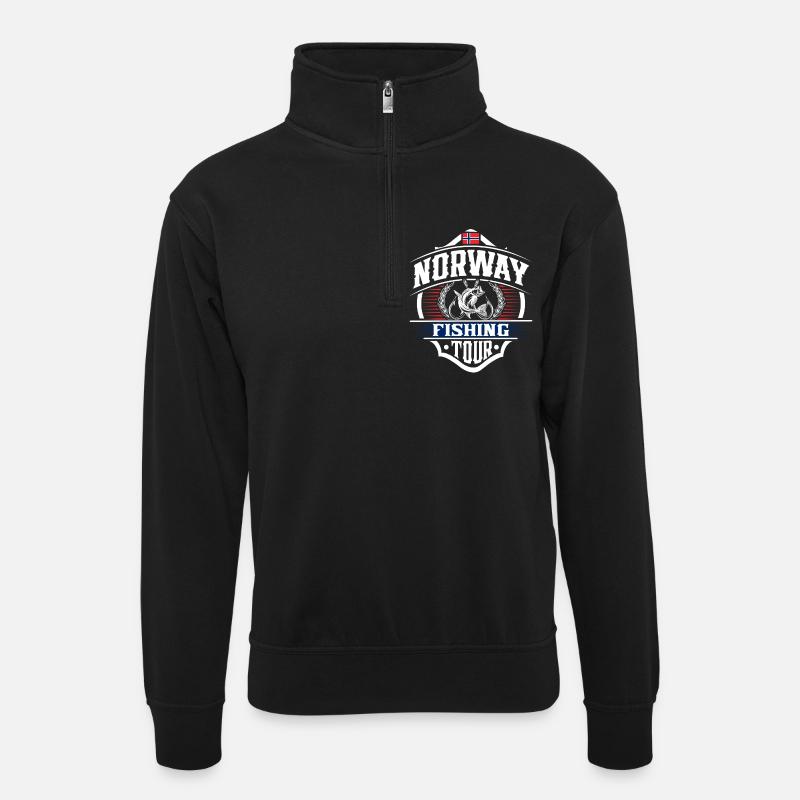 Norvège Pêcheur pêcheur - Sweat col montant zippé unisexe - noir