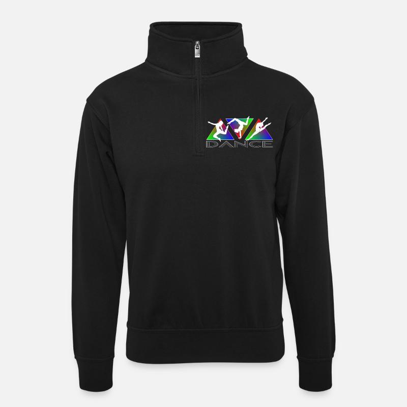 Dance - Unisex sweater with zip collar - black