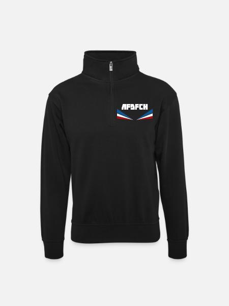 AFDFCH Rostock - Unisex sweater with zip collar - black