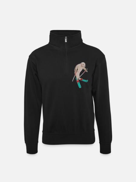 Seal Ski Jumper Ski - Unisex sweater with zip collar - black